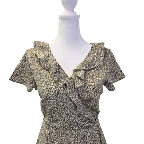 NWT Mikarose The Mae Faux Wrap Ruffle Detail Boho Dress Size XS - Picture 5 of 9